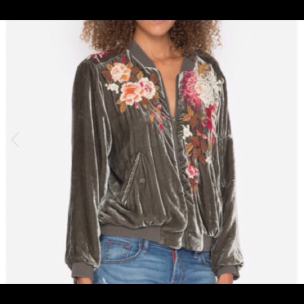 NWOT JWLA Velvet Bomber Jacket (Medium)